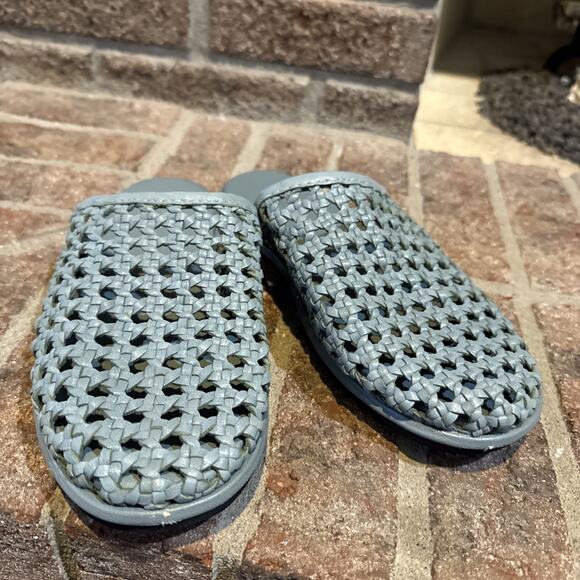 Free People Women's Freya Stormy Sea Slip On Flats Mule Shoes Size 7.5 - Picture 1 of 16